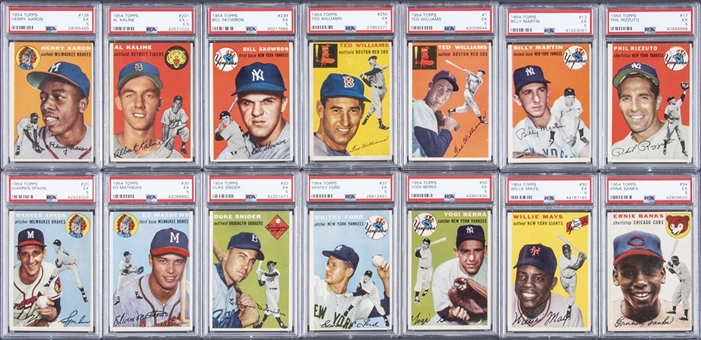 1954 Topps Complete Set (250) – Including 241 PSA-Graded Cards!